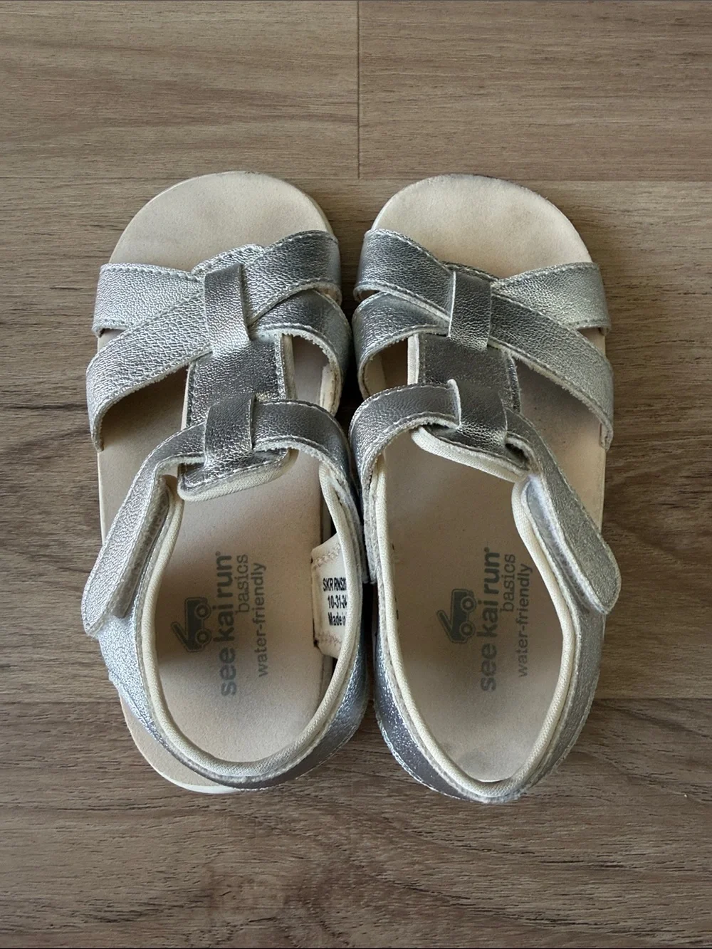 See Kai Run Silver Metallic Girls' Sandals